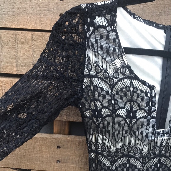 🌸 Lace black dress - Picture 4 of 8